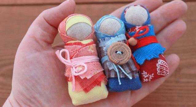 Куколки обереги для детей из ткани